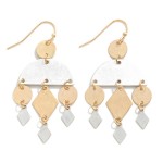 Geometric Waterfall Drop Earrings 

- Approximately 2" L