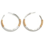 Wholesale wire Wrapped Hammered Metal Hoop Earrings Diameter