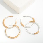 Wholesale wire Wrapped Hammered Metal Hoop Earrings Diameter