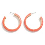 Wholesale enamel Bamboo Hoop Earrings Diameter