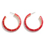 Wholesale enamel Bamboo Hoop Earrings Diameter