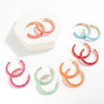 Wholesale enamel Bamboo Hoop Earrings Diameter