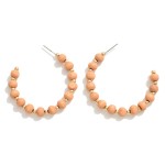 Wholesale wood Beaded Hoop Earrings Diameter