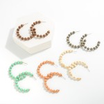 Wholesale wood Beaded Hoop Earrings Diameter