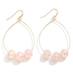 Dainty Teardrop Earrings With Faceted Beaded Detail

- Approximately 2" L