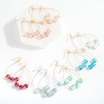 Wholesale dainty Teardrop Earrings Faceted Beaded Detail L