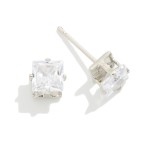 Wholesale set mm Square Cubic Zirconia Earrings mm