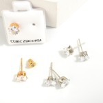 Wholesale set mm Square Cubic Zirconia Earrings mm
