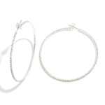 Wholesale thin Crystal Wire Hoop Earring Diameter