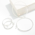 Wholesale thin Crystal Wire Hoop Earring Diameter