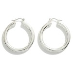 Wholesale chunky Brass Hollow Hoop L Genuine Premium Brass Hollow Hoop Hypoaller
