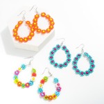 Wholesale beaded Flower Drop Earrings L