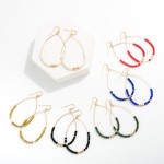 Wholesale dainty Teardrop Earrings Beaded Detail L