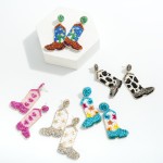 Wholesale seed Bead Star Cowboy Boot Drop Earrings L