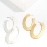 Wholesale worn Metal Drop Hoop Earring L