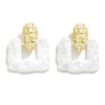 Wholesale heavily Textured Door Knocker Earrings L