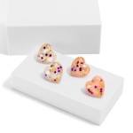 Wholesale resin Heart Stud Earrings Star Glitter Inlay L