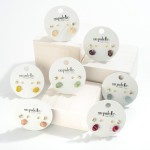 Wholesale earring Set Studs Stone Rhinestone Gold Studs L Set Earrings Handmade