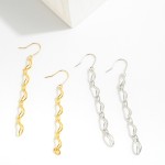 Dainty Paperclip Metal Chain Link Earrings

- Approximately 2" L
- Handmade in Korea
- Gold is 14K Gold Dipped / Silver is Rhodium Plated 