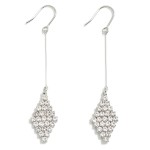 Wholesale dainty Drop Earrings Diamond Rhinestone Detail L Gold K Gold Dipped Si