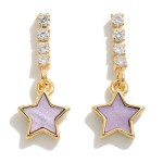 Wholesale waterfall Rhinestone Drop Earring Star Pendant L K Gold Dipped Handmad