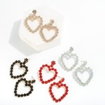 Wholesale rhinestone Flower Heart Drop Earrings L