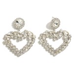 Wholesale rhinestone Heart Statement Drop Earrings L