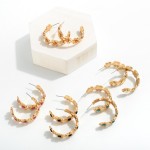Wholesale wood Flower Drop Hoop Earrings L