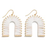 Raffia Arch Drop Earrings

- Approximately 2" L