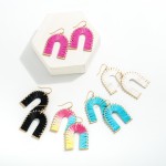 Wholesale raffia Arch Drop Earrings L