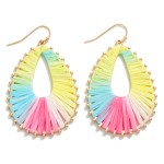 Wholesale raffia Teardrop Earrings L