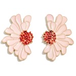 Wholesale enamel Flower Post Drop Earrings L