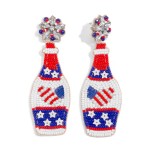 Wholesale americana Holiday Drink Bottle Rhinestone Firework Post L