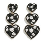 Wholesale seed Beaded Waterfall Heart Sports Drop Earrings L