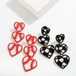 Wholesale seed Beaded Waterfall Heart Sports Drop Earrings L
