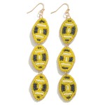 Wholesale seed Beaded Waterfall Football Drop Earrings L