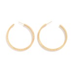Wholesale k Gold Dipped Ribbed Hoop Earrings Brass Base Hypoallergenic D Made K