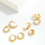 Wholesale k Gold Dipped Ribbed Tapered Hinged Huggie Hoop Earrings Brass Base H