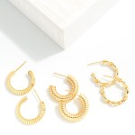 Wholesale k Gold Dipped Spiral Huggie Hoop Earrings Brass Base Hypoallergenic D