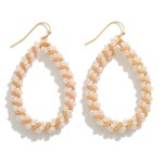 Wholesale teardrop Earring Intertwined Coil Spring Glass Beads L