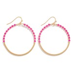 Wholesale circular Beaded Drop Earring Faceted Beaded Detail L