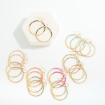 Wholesale circular Beaded Drop Earring Faceted Beaded Detail L