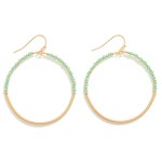 Wholesale circular Beaded Drop Earring Faceted Beaded Detail L