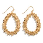 Wholesale metal Glitter Teardrop Earrings Wired Beads L