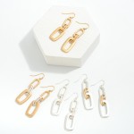 Wholesale brushed Metal Multi Chain Link Drop Earrings L