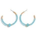 Wholesale dainty Hoop Faceted Beaded Details L