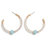 Wholesale dainty Hoop Faceted Beaded Details L