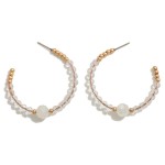 Wholesale dainty Hoop Faceted Beaded Details L