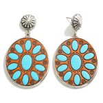 Wholesale western Drop Earring Leather Conch L