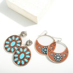 Wholesale western Drop Earring Leather Conch L
